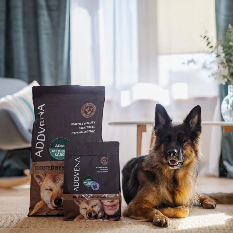 ADDVENA Boosted by superfoods suaugusiems vidutinėms/didelėms veislėms Jautiena - sausas šunų ėdalas - 2,5kg