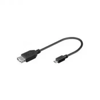 Wentronic Goobay USB 2.0 Hi-Speed adapteris, USB 2.0 lizdas (A tipas), 0,2 m - USB 2.0 lizdas (A tipas) > USB 2.0 Micro kištukas (B tipas) (95193)
