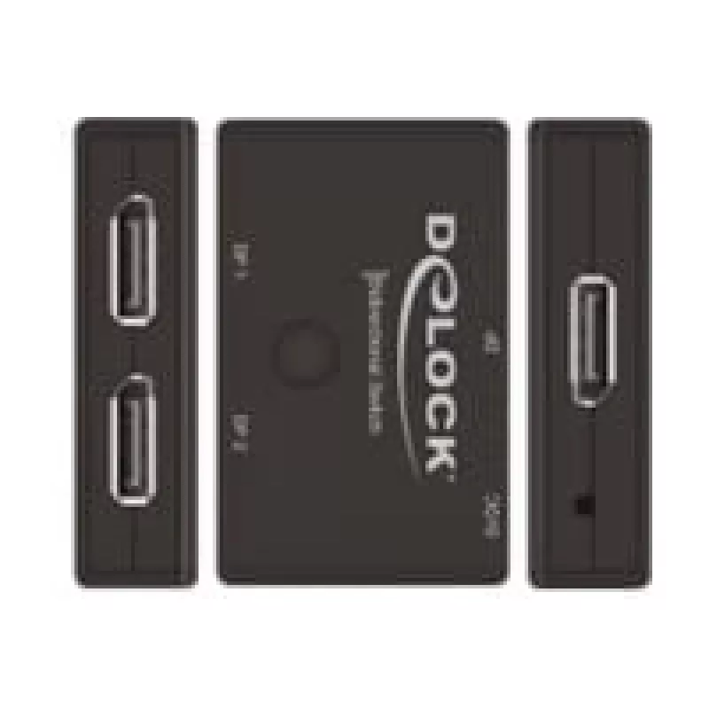 DeLOCK DisplayPort jungiklis, 4K, juodas