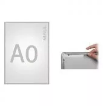 MAUL HEBEL Plakatrahmen standard, DIN A4, Aluminium-Rahmen silbereloxierter Aluminium-Rahmen, UV-stabilisierte Anti-