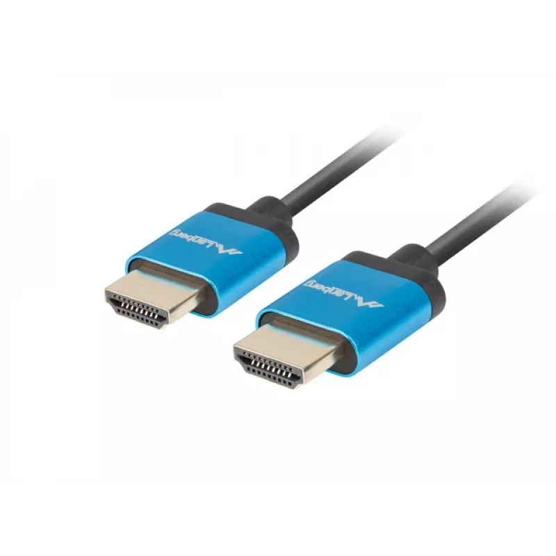 HDMI kabelis LANBERG CA-HDMI-22CU-0018-BK 1,8 m — HDMI A tipo į A, HDMI 2.0, 18 Gbit/s, ARC, auksu dengti kontaktai