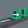 Veržliarakčių komplektas Wera Zyklop A 1/4 colio juodas/žalias, 9 dalių