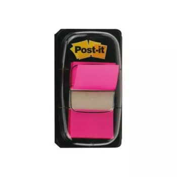 3M Post-it Index Pink, siauros, 50 lipnių juostelių, 25,4 x 43,2 mm, vienkartiniame dozatoriuje (I680-21)