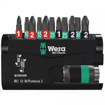 Antgalių rinkinys Wera Bit-Check 12 BiTorsion 1 SB