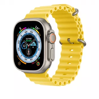 Apple MQED3ZM/A Prailginimo juosta iš fluoroelastomeno, geltona, išmaniesiems priedams