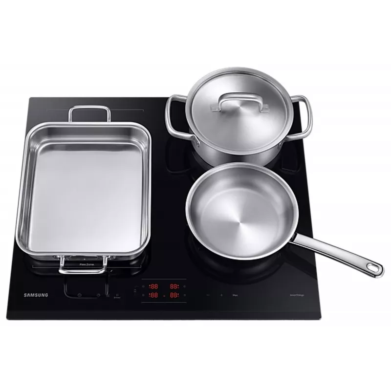Įmontuojama kaitlentė Samsung NZ64B5045GK/U2, indukcinė, 4 kaitvietės, Flex Zone, SmartThings Cooking, Auto Connectivity, 60 cm, juoda