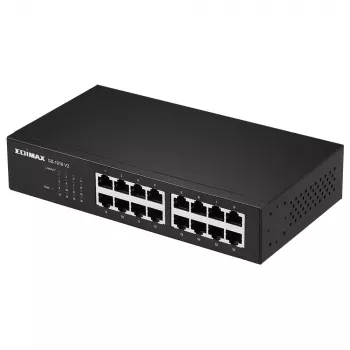Edimax GS-1016 V2 valdomas Gigabit Ethernet tinklo jungiklis (10/100/1000) Juodas