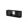 TV spintelė Cama meble QIU 160 – MDF juodas blizgesys, 1600×420×570 mm
