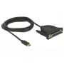 Lygiagretusis kabelis DeLOCK 62980 Juodas 1,8 m