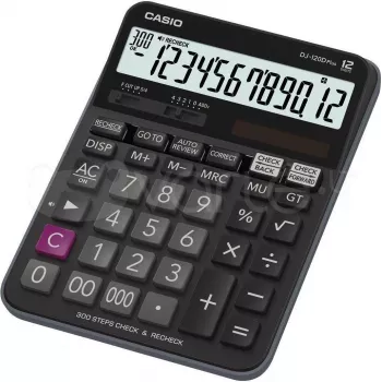 Casio DJ-120D Plus – stalinis skaičiuotuvas, 12 skaitmenų, saulės baterija ir baterija (DJ-120DPLUS)