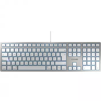 CHERRY KC 6000 SLIM FOR MAC klaviatura, laidas, USB, QWERTZ, vokiškas išdėstymas, sidabrinė