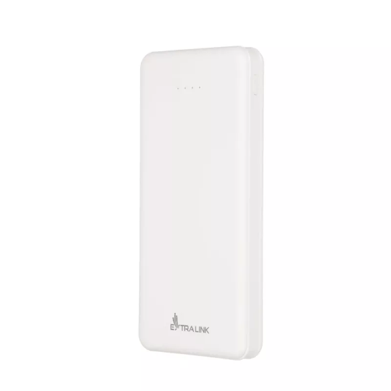 Power bank Extralink EPB-078W 10000 mAh baltas, USB-C, 10 W išėjimas, įkrauna iki 2 įrenginių