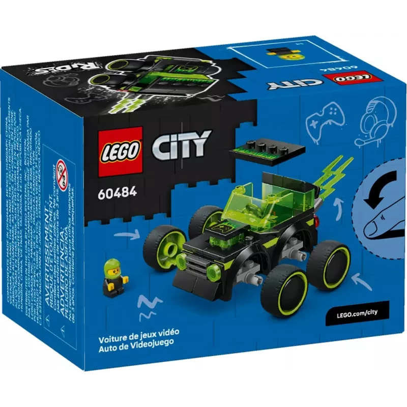 LEGO CITY 60484 Lenktyninis Automobilis - Žaidimų Lenktynių Automobilis