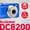 Agfa Photo DC8200 mėlyna + dėklas + SD 16GB atminties kortelė