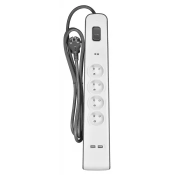 Apsauginis filtras Belkin BSV401CA2M juodas baltas 4 AC lizdai 2 m