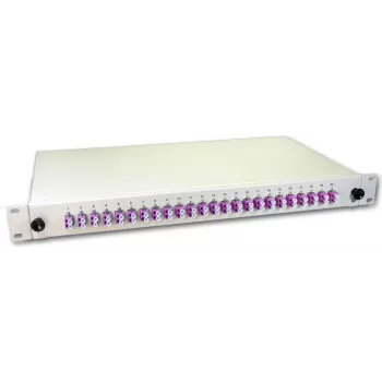 Lightwin LWL Splice Box, 48 skaidulų, 24x DLC daugiamodis, 50/125µm OM4 Pigtail Splice Box (SPBOX 48G50 OM4 DLC)