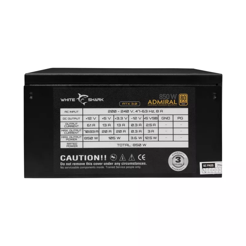 Maitinimo blokas White Shark GPSU-850W Admiral 850W