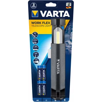LED darbinė lempa Varta Work Flex Juoda 250 lm IPX4