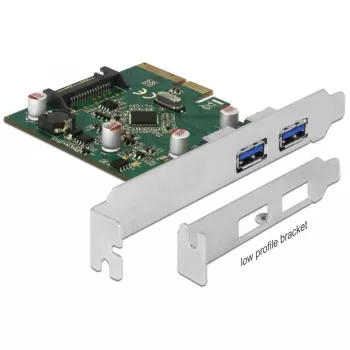 Delock PCI Express x4 kortelė 2 x išoriniai USB 3.1 Gen 2 Type-A lizdai (90298)