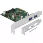 Delock PCI Express x4 kortelė 2 x išoriniai USB 3.1 Gen 2 Type-A lizdai (90298)