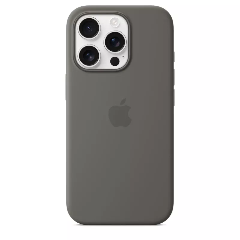 Apple iPhone 16 Pro silikoninis dėklas su MagSafe - pilkas