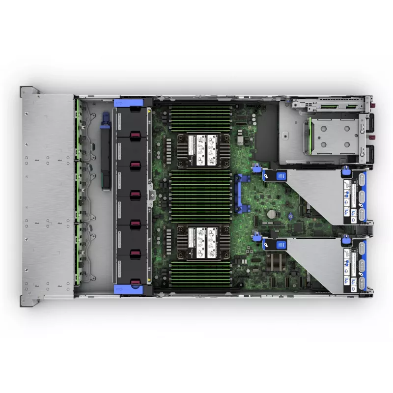 HPE ProLiant DL380 Gen11 – 2U serveris – dviejų procesorių – 1 x Xeon Silver 4516Y+ / 2,2 GHz – 64 GB RAM – SATA/SAS/NVMe – keičiami karštuoju būdu 6,4 cm (2,5 colio) diskų lizdai
