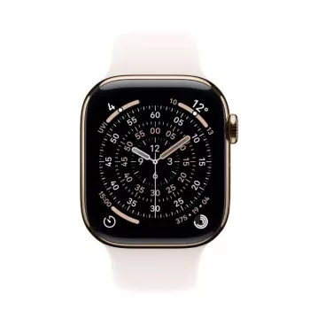 Išmanusis laikrodis Apple Watch Series 11 GPS + Cellular 42 mm auksinis titano korpusas su Light Blush Sport apyranke M/L