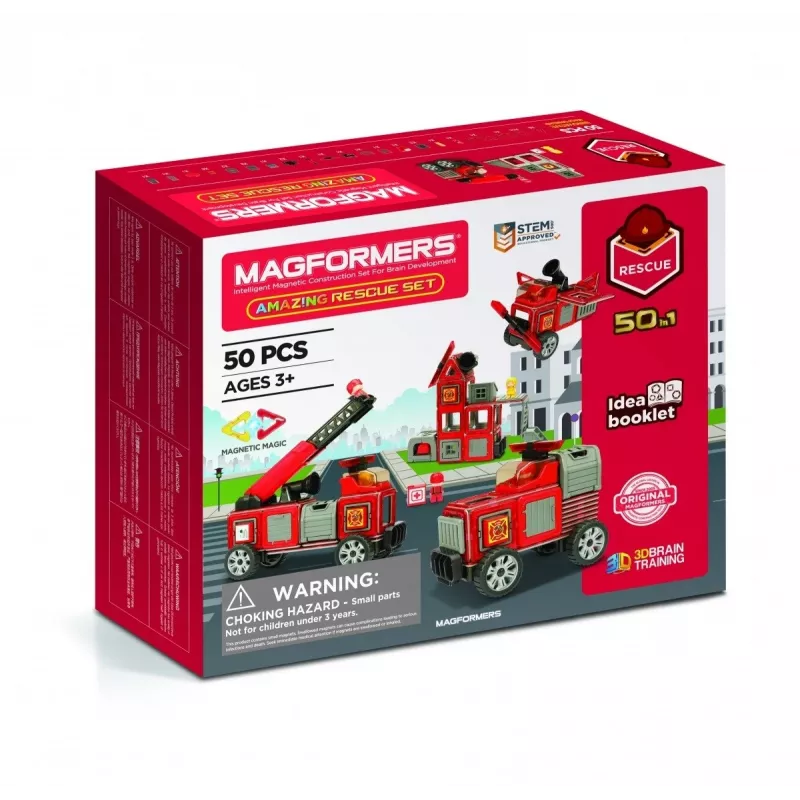 MAGFORMERS Avarinis rinkinys – magnetinis konstravimo rinkinys greitosios pagalbos automobiliams ir scenoms