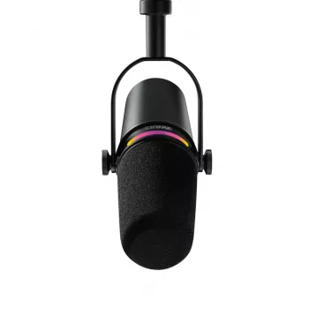 Shure MV7+-K-BNDL – lektorinis/vokalinis mikrofonas su XLR/USB-C jungtimi, juodas + stalinis stovas GATOR