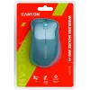 Belaidė pelė CANYON MW-11, 2.4 GHz, 3 mygtukai, DPI 1200, mėlyna