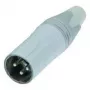 NEUTRIK XLR jungties kištukas, tiesus, 3 kontaktai, baltas NC3MXX-WT 1 vnt.