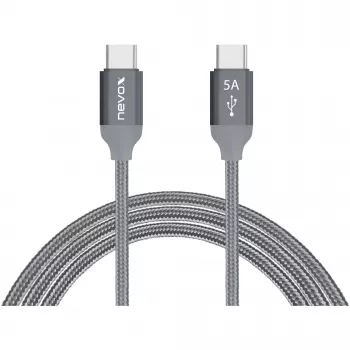 USB-C laidas Nevox 1654 USB 2.0 2m pilka sidabrinė