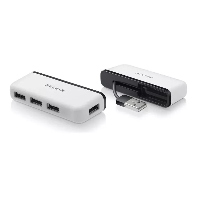 Belkin USB 2.0 4 prievadų kelioninis USB šakotuvas, sidabrinis, F4U021bt