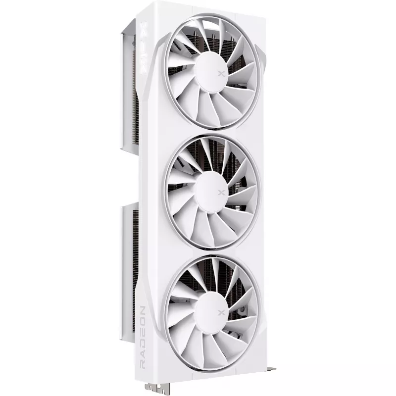 Vaizdo plokštė XFX Radeon RX 9070 XT – 16 GB GDDR6, 256 bitų, PCIe x16, 2400 MHz, 3 ventiliatoriai, balta, 325×65 mm
