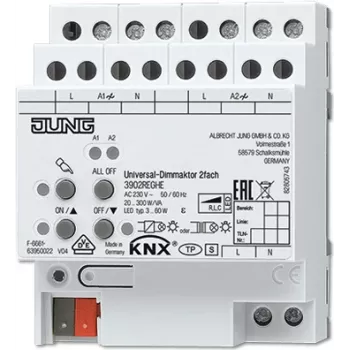 KNX Universal-Dimmaktor 2fach 3902 REG HE (3902REGHE)