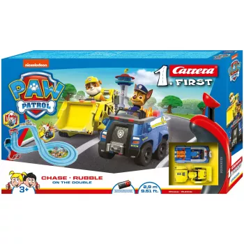Lenktynių trasa su automobiliais CARRERA 20063035 — PAW Patrol 'On the Double', įvairiaspalvė, nuo 3 metų
