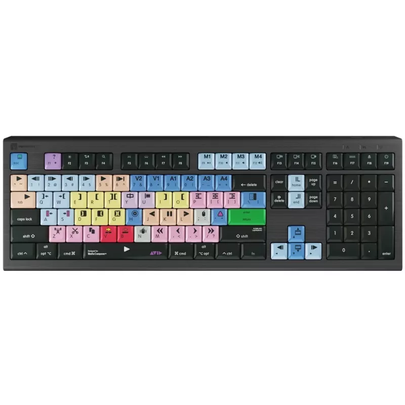Logickeyboard Avid Media Composer Astra 2 klaviatūra USB QWERTY vokiška pilka