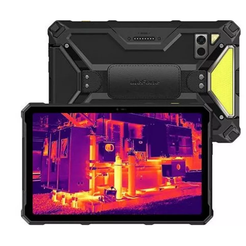 Planšetė UleFone Armor Pad 4 Ultra – 10,1 colio ekranas, 5G, terminė kamera, 8 GB RAM, 256 GB atmintis, Android, Juoda