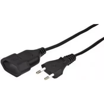 Prailginimo laidas e+p SVE 4 3m 1 AC lizdas juodas