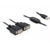 Serijinis kabelis DeLOCK 2x RS232/USB 2.0 Juoda 61886