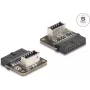 DeLOCK 67239 USB lizdo keitiklis 19 kontaktų USB Type-E juodas nerūdijantis plienas
