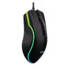 Laidinė šildoma žaidimų pelė ActiveJet AMY-W390 – ambidekstrinė, optinė 2000 DPI, USB Type-A, 4 mygtukai, juoda