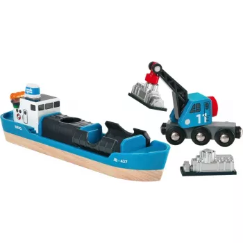 BRIO Lift and Load krovininis laivas su kranu