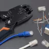 Modulinė RJ45 jungtis QOLTEC 54554 CAT5e FTP, 100 vnt., sidabrinė, plastikinė, 11×22×18 mm