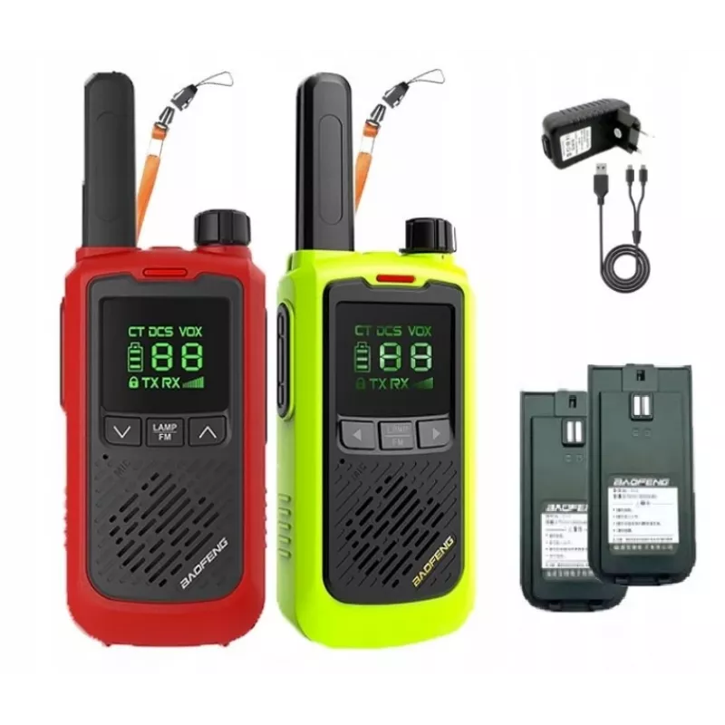 Nešiojama racija Baofeng BF-T17 žalia – 16 kanalų, 5 W, 400–470 MHz, 1500 mAh baterija