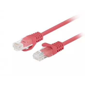 Tinklo laidas LANBERG PCF6-20CC-0025-R Cat6 U/UTP RJ-45 0,25 m raudonas, CCA, 250 MHz