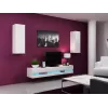 TV stovas cama meble VIGO NEW 30/180/40, baltas blizgus viršus, medžio drožlių plokštė, 1800×400×300 mm