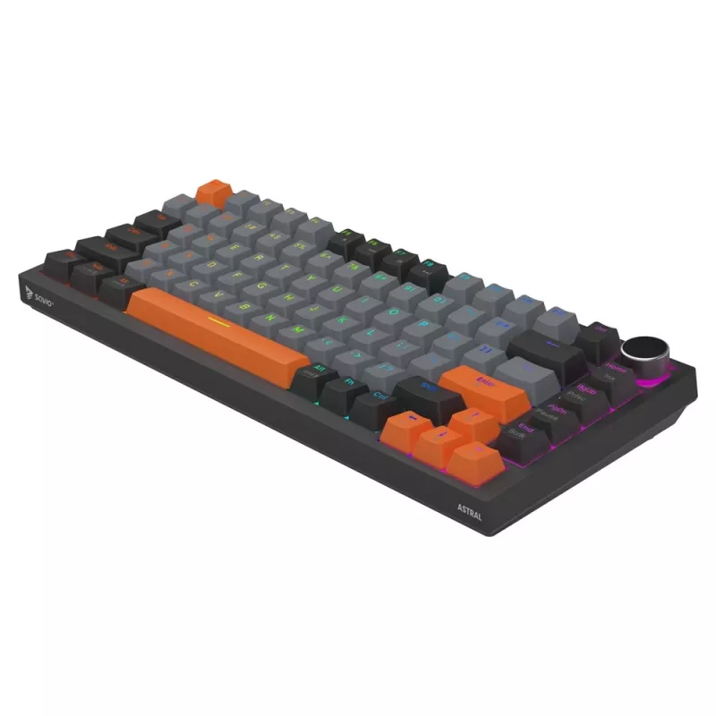 Savio ASTRAL BLACK JADE 3 SPALVŲ klaviatūra žaidimams USB QWERTY US International