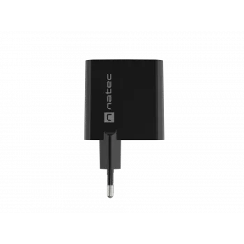 Įkroviklis NATEC NUC-2145, 65W, USB-C PD 3.0 + QC 3.0, 2x USB, 110–240V, juodas