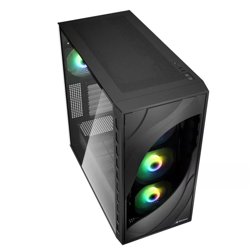 Sharkoon REBEL C80G RGB Midi Tower juodos spalvos